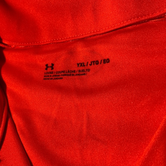 Under Armour Neon Orange 1/3 Zip Pullover. YXL. NWT. - Picture 4 of 9